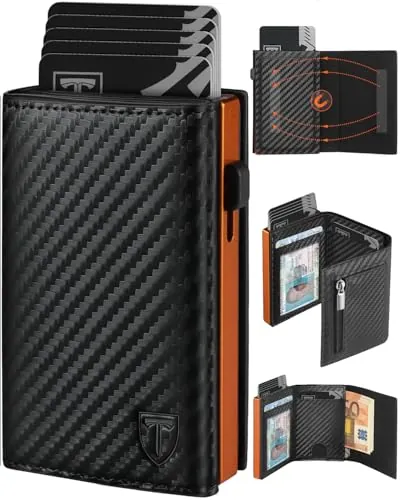TEEHON Carteras para Hombre - Tarjetero Hombre con Bloqueo RFID & Monedero