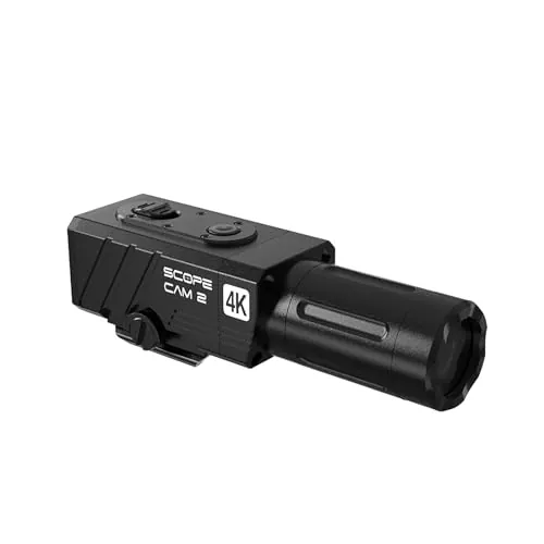 RunCam Scope CAM 2 4K Cámara de Airsoft Zoom Digital 1/2.5" Sony CMOS 8MP WiFi Cámara de Acción, IP64 Impermeable, Grabación de vídeo de 240 Minutos(25mm Mid Range Lens)