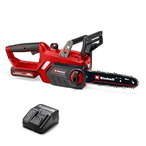 Einhell Motosierra con batería GE-LC 18/25-1 Li Kit Power X-Change (18 V, 23 cm de longitud de corte, 4,5 m/s velocidad de cadena, lubricación de cadena automática, incl. 1x 3,0 Ah + cargador)
