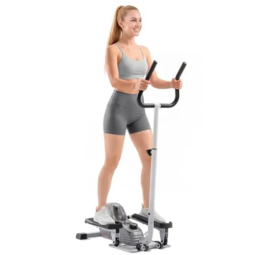 Sunny Health & Fitness Máquina elíptica portátil magnética de pie con Manillar Opcional