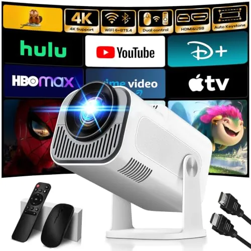 Proyector Portátil 2026 Upgraded 4K 1080P Supote WiFi 6 Bluetooth 5.2