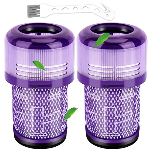 Smyidel Filtro para Dyson V12, 2 Piezas Filtro para Dyson V12 Detect Slim Absolute Extra Total Clean Motorhead Complete Clean Aspiradora, Replacement Part # 971517-01