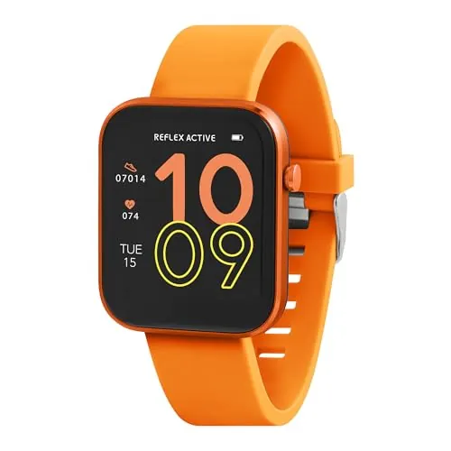Reflex Active Reloj Inteligente de Seguimiento de Fitness con Correa Naranja Serie 12, Naranja, Moderno