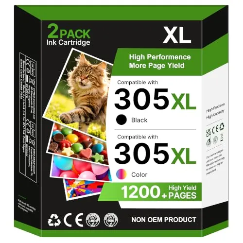305XL Remanufacturado para Tinta Impresora HP 305 XL para DeskJet 2720 2700