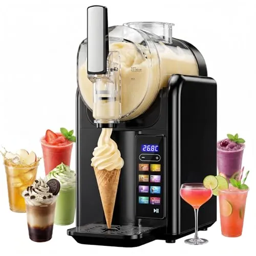 Máquina de granizado Granizadora Heladera capacidad de 2L Slushie Maker, Pantalla LED y 7 programas batidos, maquina helados granizadora maquina malteadas, cócteles con batidos y margaritas