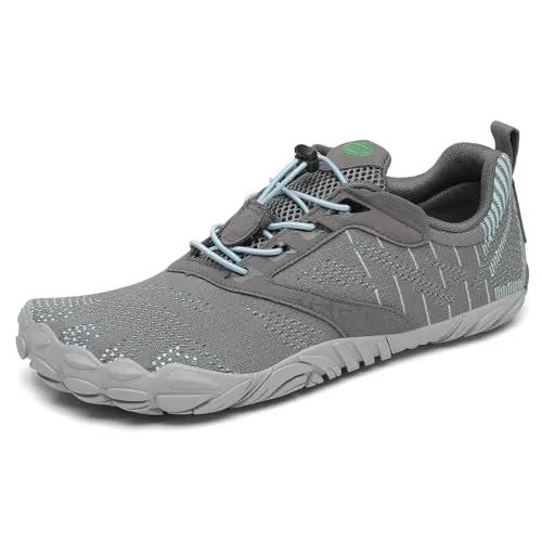 SAGUARO Zapatillas Barefoot Hombre Zapatos Minimalistas Mujer Zapatillas de Trail Running Ligera Calzado Barefoot para Wide Tox Box Gris Francés,Gr.45