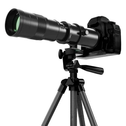 BENOISON Teleobjetivo F para Nikon 420-800mm, F Objetivo Zoom (MF) Enfoque Manual para Nikon DSLR D3500 D850 D7500 D5600 D3400 D500 D7200 D5500 D750 D810 D3300 D5300 D610 D7100 D5200 D600 D3200