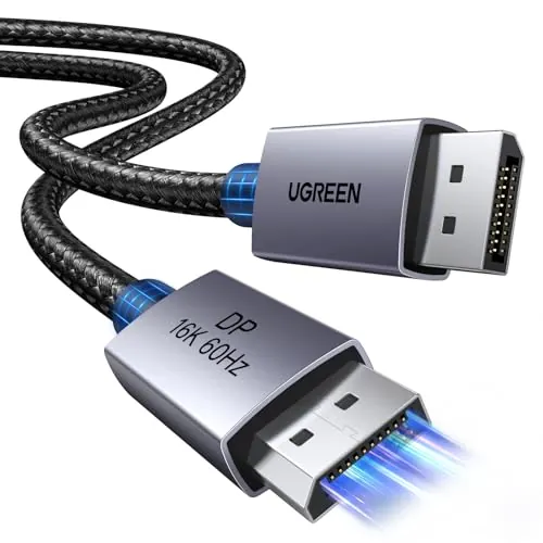 UGREEN Cable DisplayPort 2.1 16K 60Hz 8K 120Hz 4K 240Hz 2K 360Hz HDR 2M