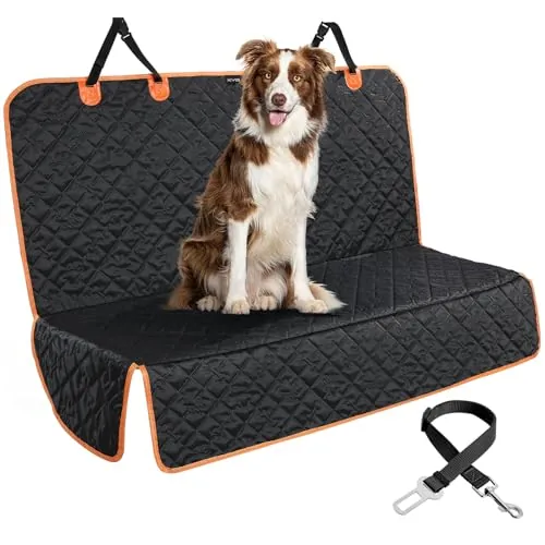 KYG Funda de asiento de coche para perro, protector de asiento trasero impermeable y antideslizante para mascotas y niños, tamaño universal 132 x 58 x 46 cm
