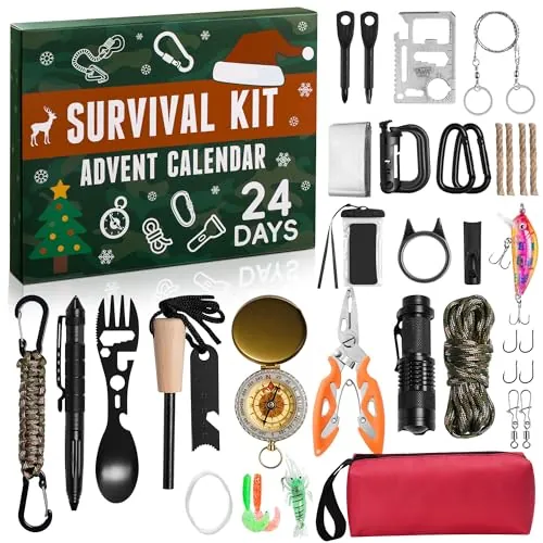 Calendario Adviento 2026 para Hombre Adulto | Kit de Supervivencia