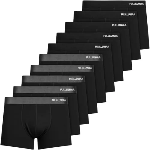 Fullluwaa Calzoncillos Hombre Boxer Pack de 10, Algodón, Suaves y Cómodos