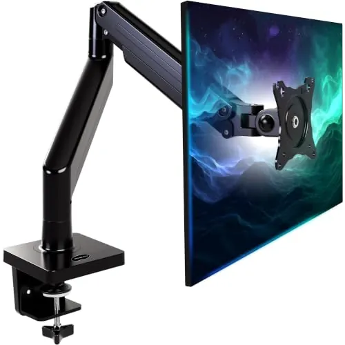 Invision Soporte de Brazo para Monitor para Pantallas 24-40" Abrazadera de Escritorio Ergonómica Ajustable en Altura VESA 75/100mm 2-15kg (MX450)