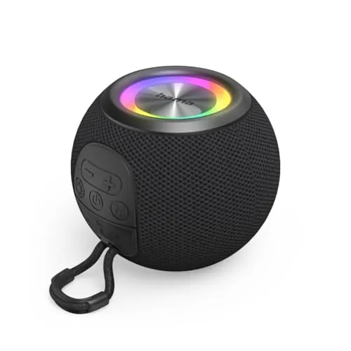 Hama | Altavoz Bluetooth (Altavoces inalámbricos 5W Potencia, iluminación led, 10H música, USB-C, conexión Jack 3.5mm) Negro