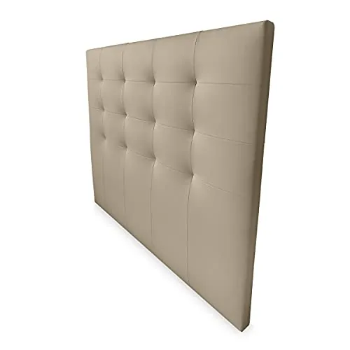 Somnia Descanso - Cabecero Atenas Acolchado, Tapizado Premium en Polipiel de Alta Gama, Medidas 160 x 120 cm (Cama de 150), Beige