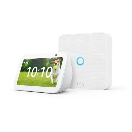 Echo Show 5 (Última generación) | Blanco + Ring Intercom Video (versión 2025, última generación)