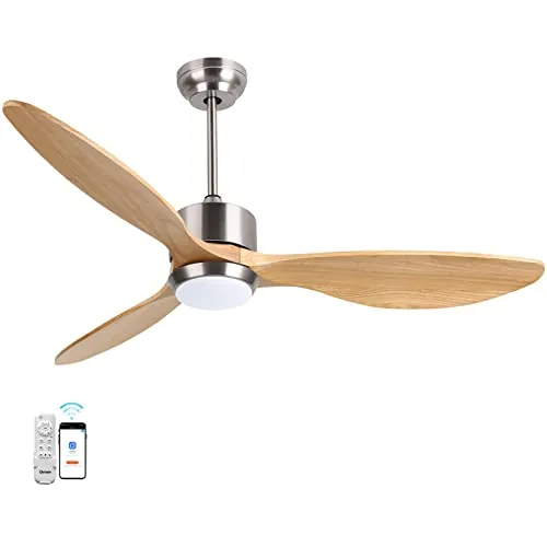 Ovlaim 132cm Ventilador de Techo con Luz Silencioso y Mando a Distancia