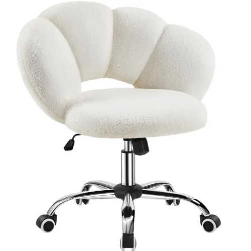 Yaheetech Silla de Escritorio Oficina Giratoria Respaldo Diseño Nube Blanca