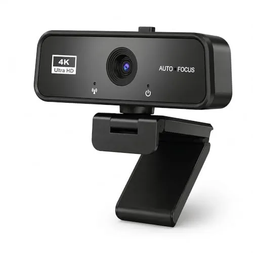 veorkide Webcam 4K UHD - Cámara PC Autofoco 8MP con Micrófono Anti-Ruido