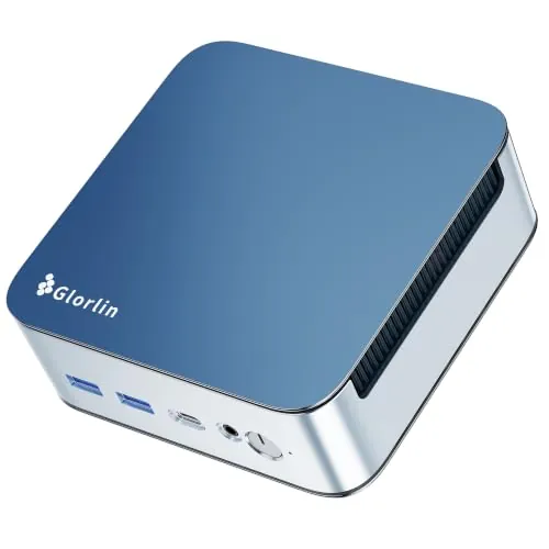 Glorlin Mini PC AMD Ryzen 5 6600H (hasta 4,5 GHz) 16 GB LPDDR5, SSD 512 GB