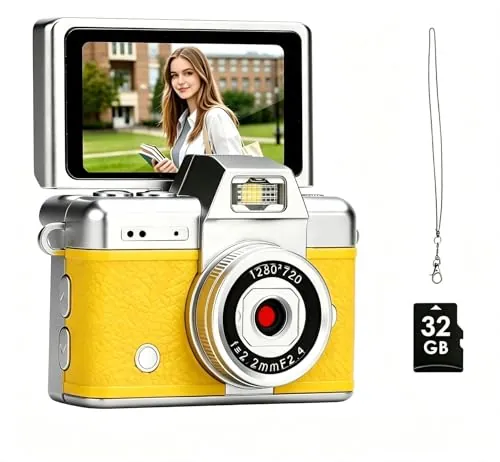 Llavero de Mini cámara - Cámara Digital, Selfie de Doble Modo portátil pequeño, Pantalla de Alta definición de 0,96 Pulgadas, Cámara de Llavero de duración 2H (Tarjeta de Memoria Gratuita) (027)