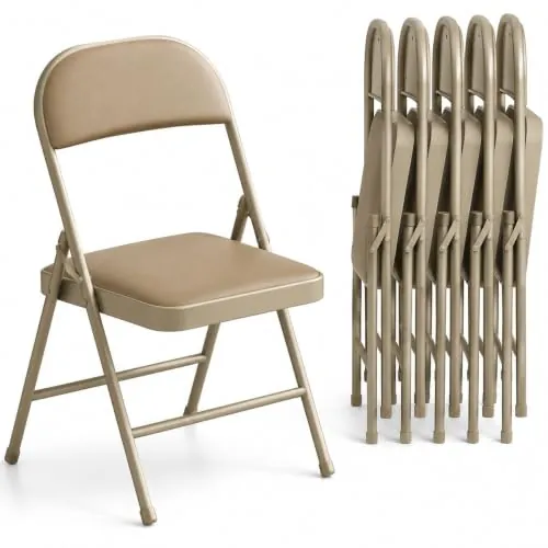Asdsed Juego de 6 sillas Plegables Acolchadas con Capacidad de Carga de hasta 158 kg, Silla Plegable con Marco de Acero Fuerte para casa, Oficina, jardín, balcón, Fiesta, Interior y Exterior