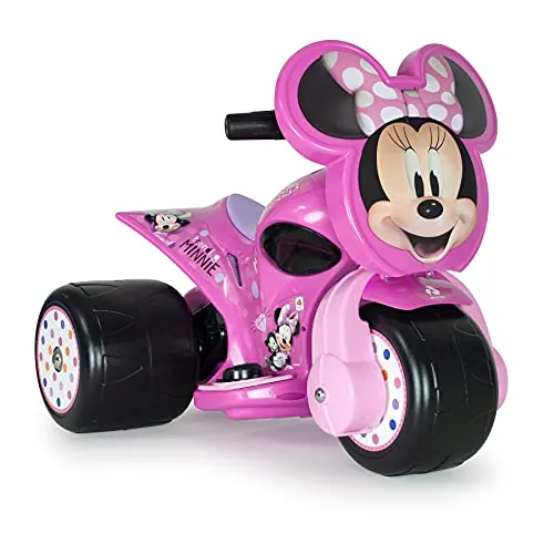 Moto Eléctrica Infantil Minnie Mouse 6V – Moto Batería Niño 1 Año 2 Años 3 Años Samurai con Pedal Acelerador y Freno Eléctrico – Estable + Segura + Divertida – INJUSA