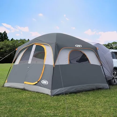 UNP Tienda de campaña SUV para 6 Personas, fácil instalación (300 x 270 x 200 cm) (Gris)