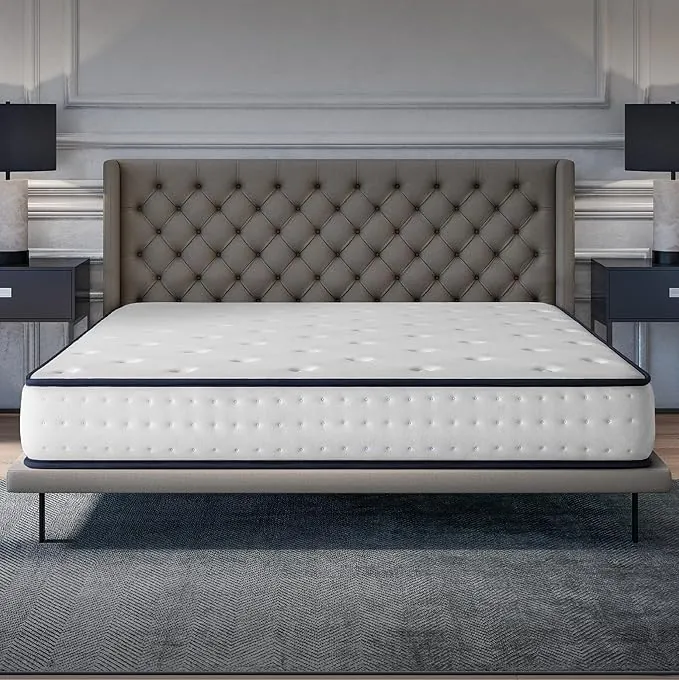 COSMOS - Colchón 150x190 cm - Upsilon - Espuma HR y Blue Latex - Confort Equilibrado - 7 Zonas - Reversible - Hipoalergénico - Duradero - Independencia de lechos - Transpirable