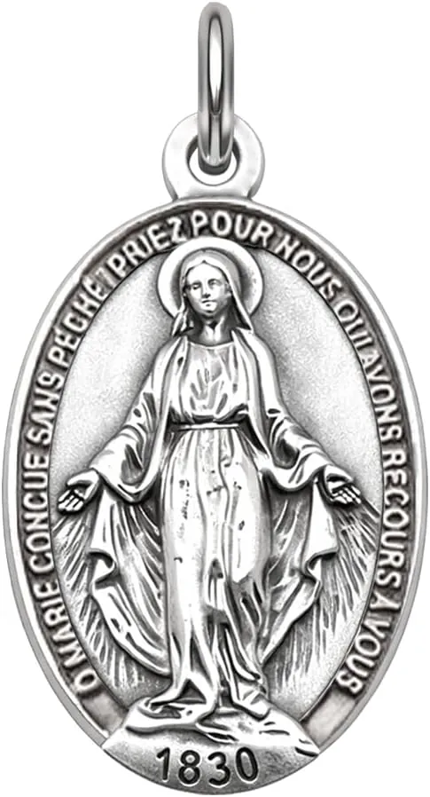 I G J LA MEDALLA MILAGROSA - LA ORIGINAL - 100% MADE IN ITALY - LAS MEDALLAS DE LOS SANTOS PATRONOS