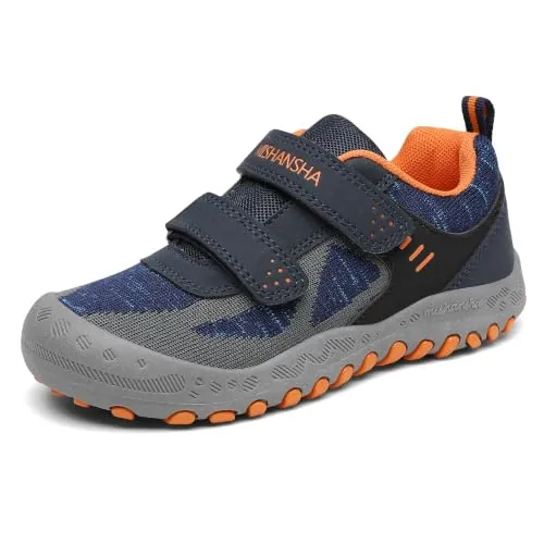 Mishansha Zapatillas de Senderismo Trekking Niño Niña, Trek Azul Oscuro 34