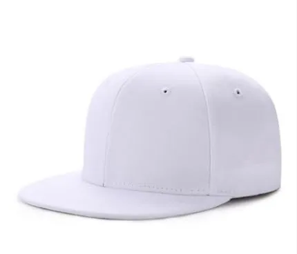 Boolavard Gorra Snapback con Visera Plana Estructurada de Color Liso recién Nacidos y Niños Pequeños (Blanco)