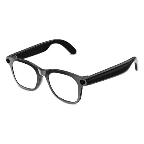 Gafas Inteligentes con Cámara 12MP y Audio IA GLV-024P, Gafas de Sol con Video 1080P, WiFi 5GHz, 12H de Música, 4 Micrófonos, Montura Ligera TR90 para Vlog y Deporte, Control por Voz y App, 32GB
