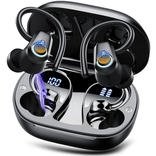Auriculares Inalambricos Deportivos Bluetooth 5.4, HiFi Estéreo, 4 Mic HD