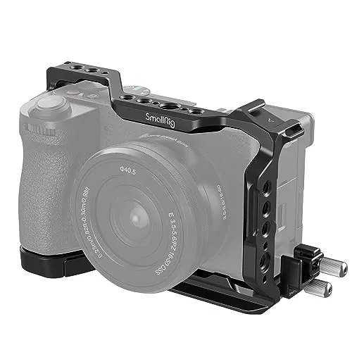 SMALLRIG Kit de Jaula para Sony A6700 con Cable Clamp para HDMI, Placa de Liberación Rápida Incorporada para Tipo Arca, Jaula de Video para Cámara de Cine con Montura de Zapata - 4336
