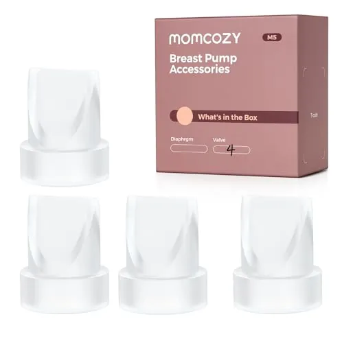 Momcozy Válvulas de pico de pato M5, paquete de 4, piezas de repuesto para extractor de leche M5
