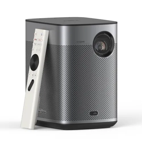 XGIMI Halo+ GTV Proyector Portátil 1080P, Google TV con Netflix Licenciado, 700 Lúmenes ISO, 2x5W Harman Kardon, ISA, Wi-Fi, Pantalla de 200", Batería Integrada con 2.5 Horas de Reproducción