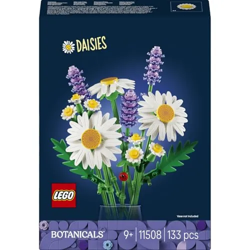 LEGO Botanicals Margaritas 11508 | Juguetes para niñas de 9+ años, ramo de flores con margaritas y lavanda artificial, regalo de cumpleaños, 133 piezas