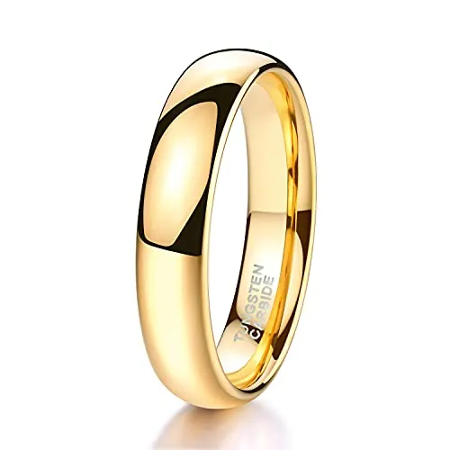 Zakk Anillo para Hombres y Mujeres en Oro pulido, Tungsteno, Alianza, Anillo de Boda, de Compromiso, Promesa, Anillos de 2mm, 4mm, 6mm, 8mm, Talla 47-75, 74 (23.6) mm, Tungsteno, Diamante