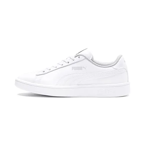 PUMA Puma Smash V2 L Jr, Zapatillas para Tenis Unisex niños, Multicolor Puma White Puma White, 37 EU