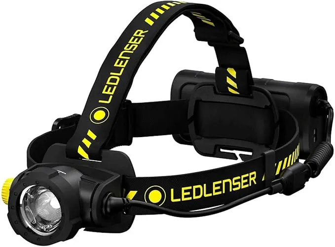 Linterna frontal LED Ledlenser H15R Work Robust, recargable con batería de litio, impermeable IP67, 2500 lúmenes, CRI alto, enfocable, regulación gradual, haz de luz de 250m