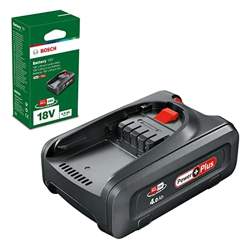 Bosch Batería Pack PBA 18V 4.0Ah PowerPlus (1 batería de 18 V 4,0 Ah, Sistema de 18 V, en Caja)