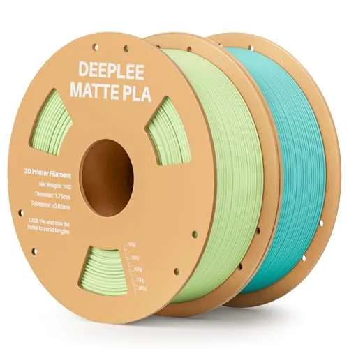 DEEPLEE PLA Mate 1.75 mm, Verde Menta y Verde Agua, Pack 2 x 1 kg