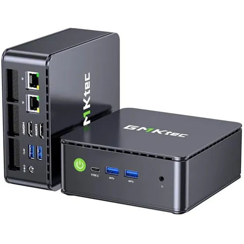 GMKtec Mini PC Dual 2.5G Nic G11 AMD Ryzen Embedded R2514 (Beats 4300U/3500U/N150), 16GB DDR4 (Doble Canal) 512GB PCIe 3.0 M.2 SSD, Mini Computer con Pantalla Triple/2*USB3.2 10 Gbps/WiFi 6E/BT5.2/