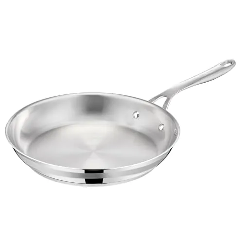 Tefal Jamie Oliver - Sartén de 28 cm, Apto inducción, sin revestimiento antiadherente, Thermo-Fusion, apto lavavajillas y horno, acero inoxidable