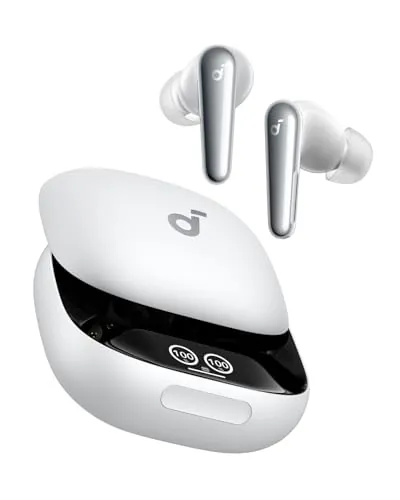 Soundcore Liberty 4 Pro de Anker, Auriculares Inalámbricos con Cancelación de Ruido Adaptativa en Tiempo Real, 7 Sensores, Música Hi-Fi Estudio, Llamadas Nítidas con 6 Micrófonos e IA