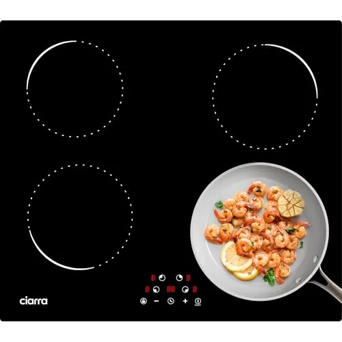 Ciarra Placa Vitroceramica Induccion 4 Fuegos 60cm 6000W