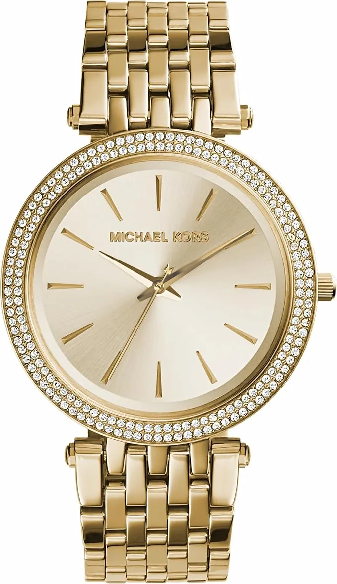 Michael Kors Reloj Darci para Mujer, Movimiento de Cuarzo de Tres Agujas en Tono Dorado con Correa de Acero Inoxidable