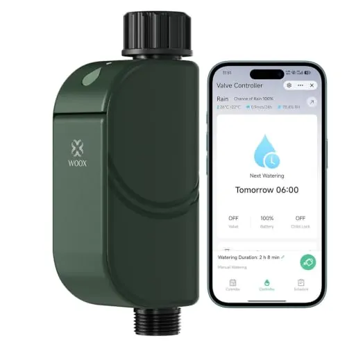 Woox Programador de Riego WiFi Inteligente, Sin Hub Requerido