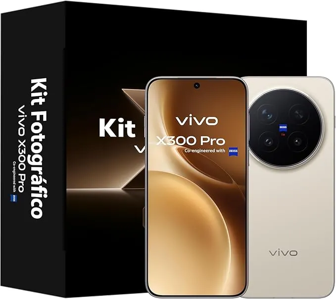 vivo X300 Pro Móvil 5G, 16GB + 512GB, Pantalla Plana de 6,78", cámara con teleobjetivo ZEISS APO de 200MP, procesador MediaTek Dimensity 9500, Smartphone con Kit de fotográfico, 4 años de garantía