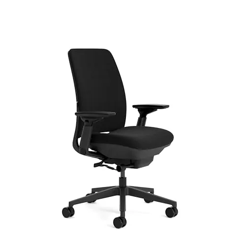 Steelcase Silla ergonómica: Amia, Brazos 4D, Ajuste Asiento, Ónix